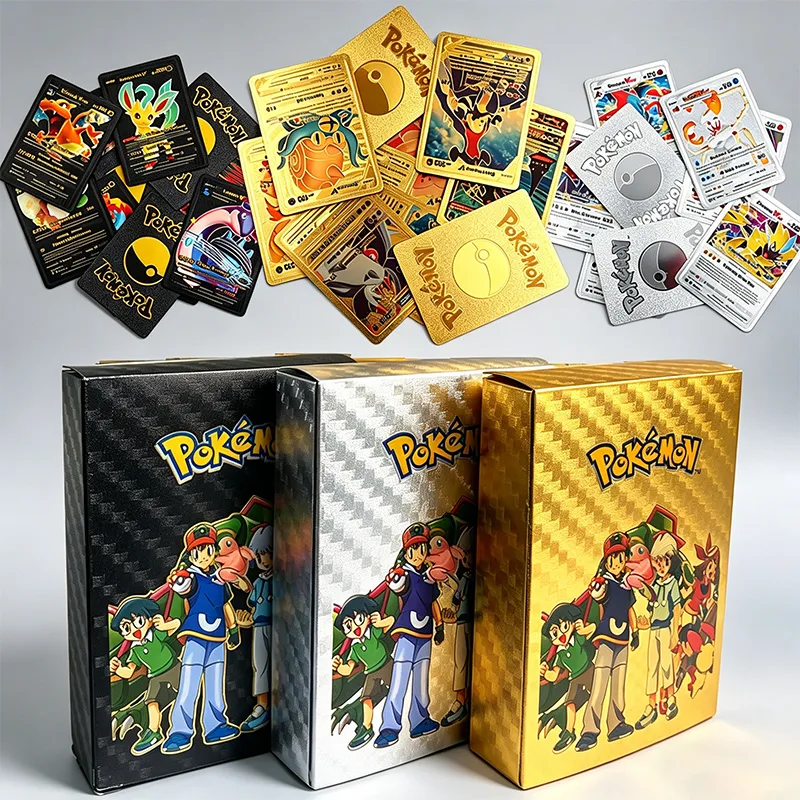Pokemon Binder Card - 55 Stück Englische Karten Charizard Goldfolienkarten