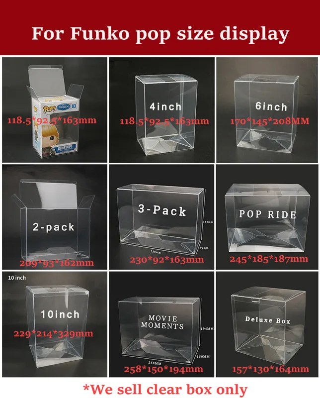 Funko Pop Protector - Transparente, durchsichtige Box für Movie Moments,