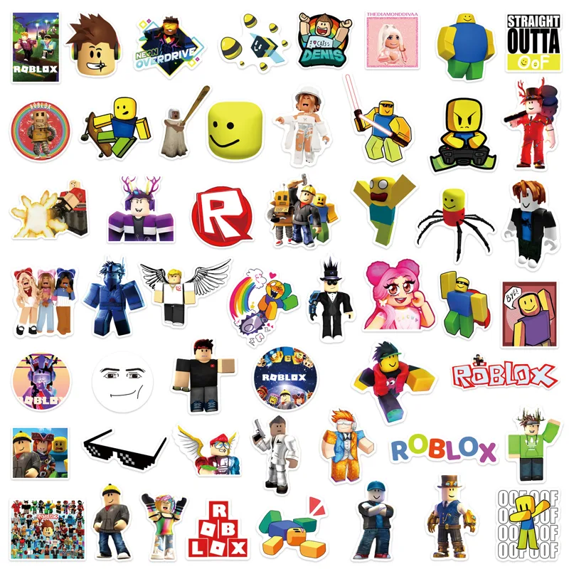 Vinyl Figure Blank - 50 Stück Roblox einzigartige wasserdichte Vinyl-Graffiti-Aufkleber
