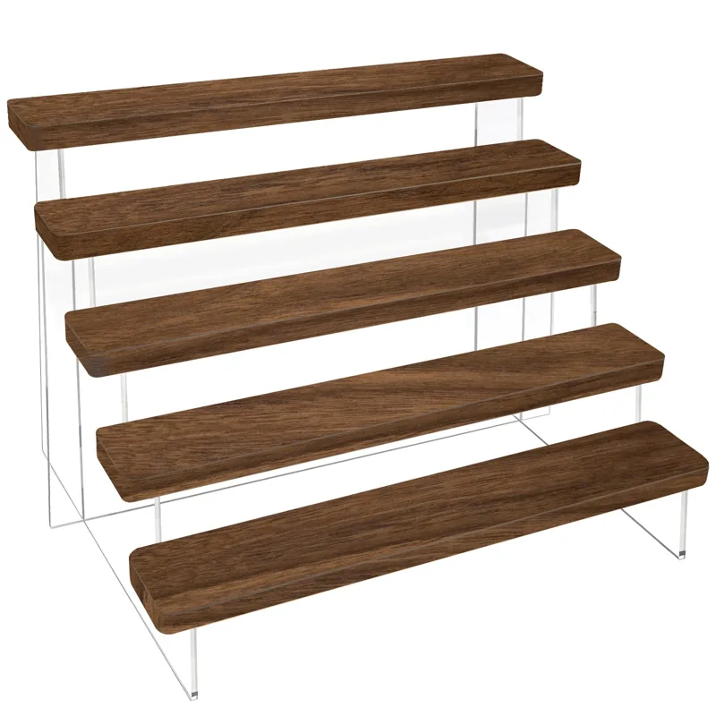 Display Risers Set - Acryl Steigleitungen Display Regal Holz Ständer