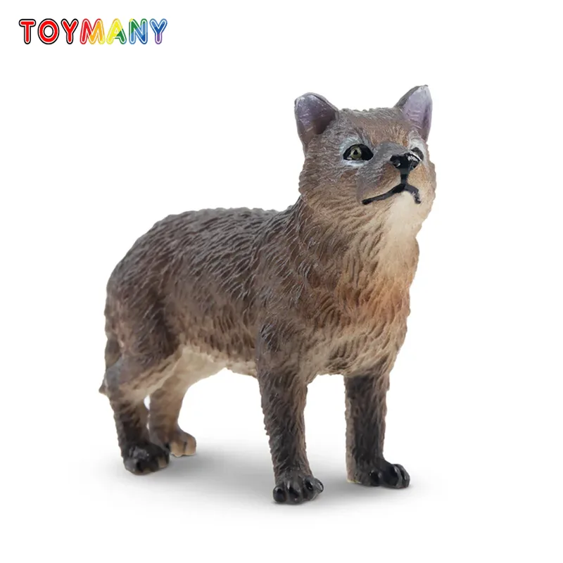 Action Figure Stand - Toymany Simulation Stehend Grau Wolf Cub