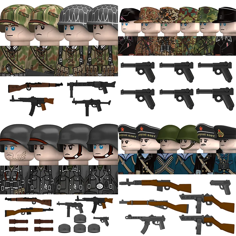 Lego Minifigure Holder - WW2 Militärische deutsche nordafrikanische Legion Soldaten