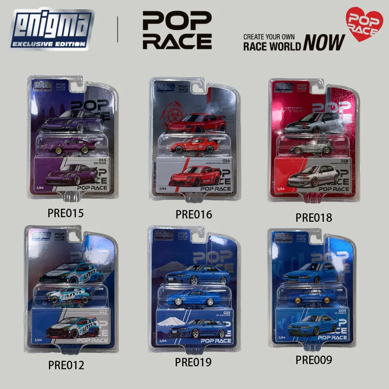 Die Cast Car 1 64 - POP RACE 1:64 Blisterpack-Set JDM R32