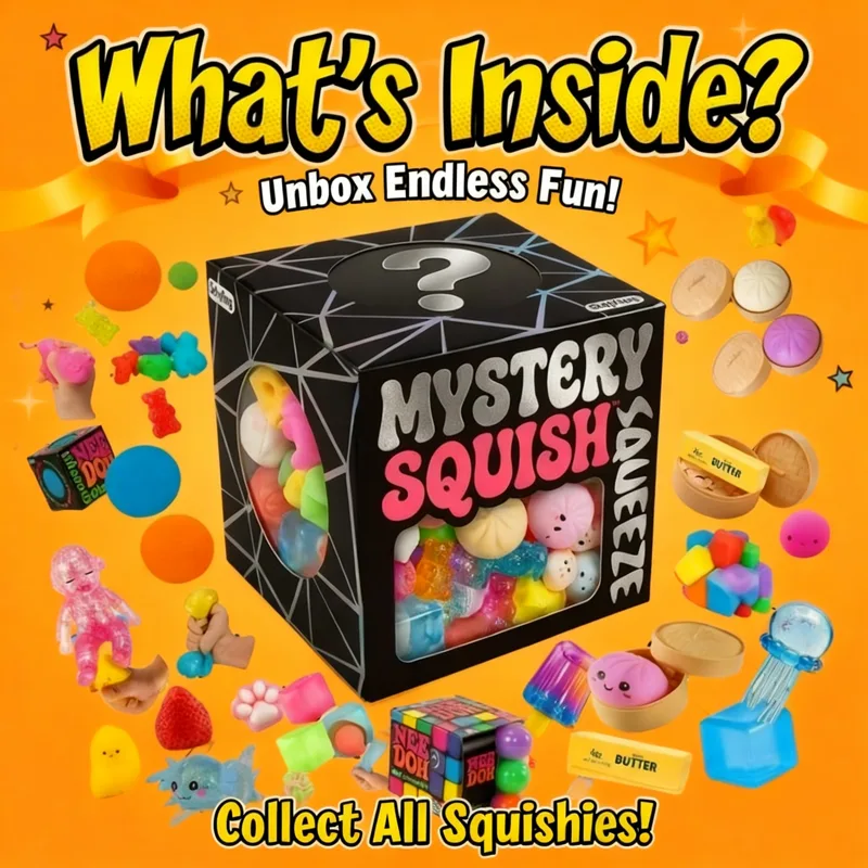 Mystery Box Blind Bag - Niedliche Fidget-Stressabbau-Spielzeuge: Zufällige Überraschungs-Squishy-Blindbox (1 Stück)