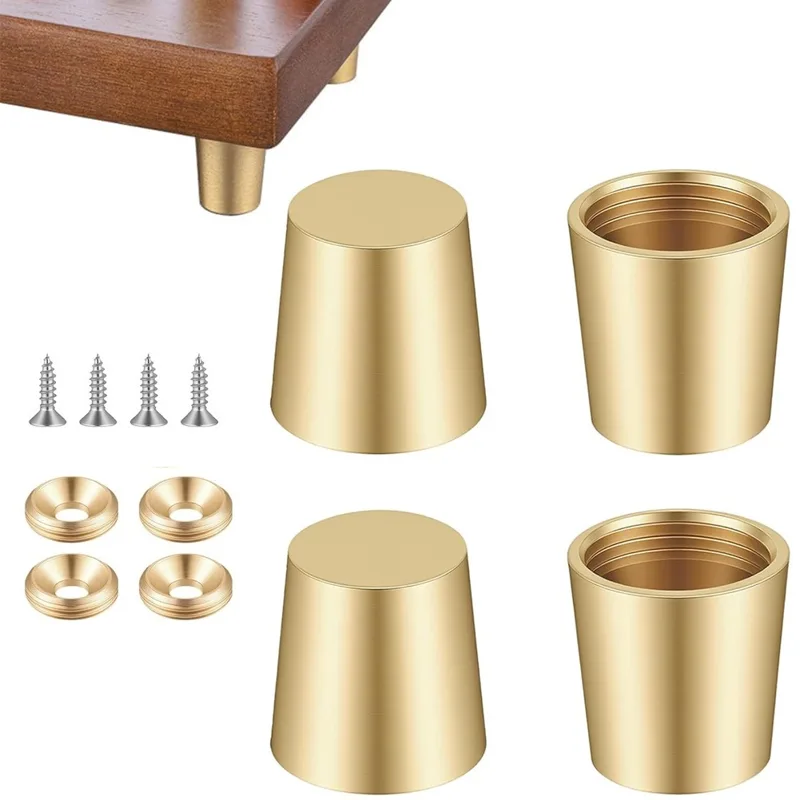 Display Risers Set - 4er-Set Messing-Schneidebrettfüße, rutschfeste Stabilisatoren für Schmuckkästen,
