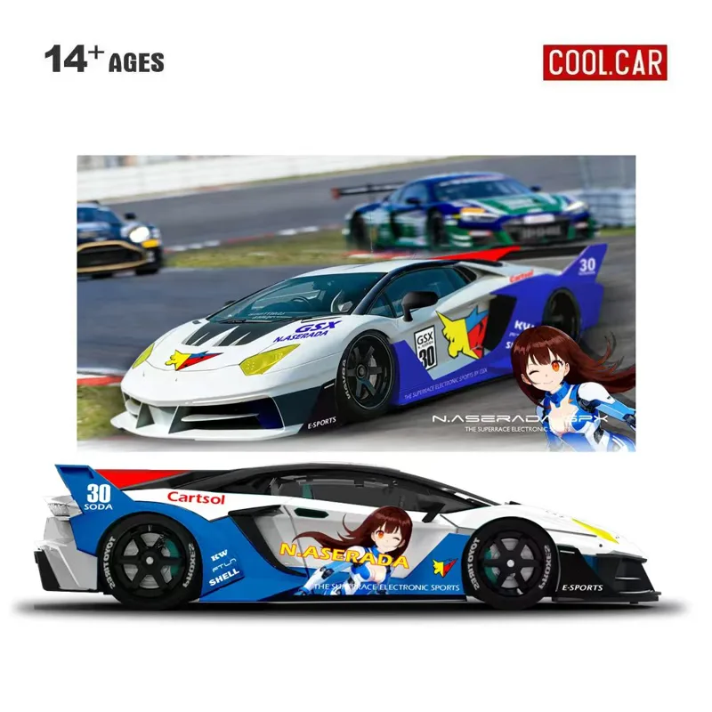 Die Cast Car 1 64 - Cooles Auto 1:64 GTEVO Superrace Elektronische