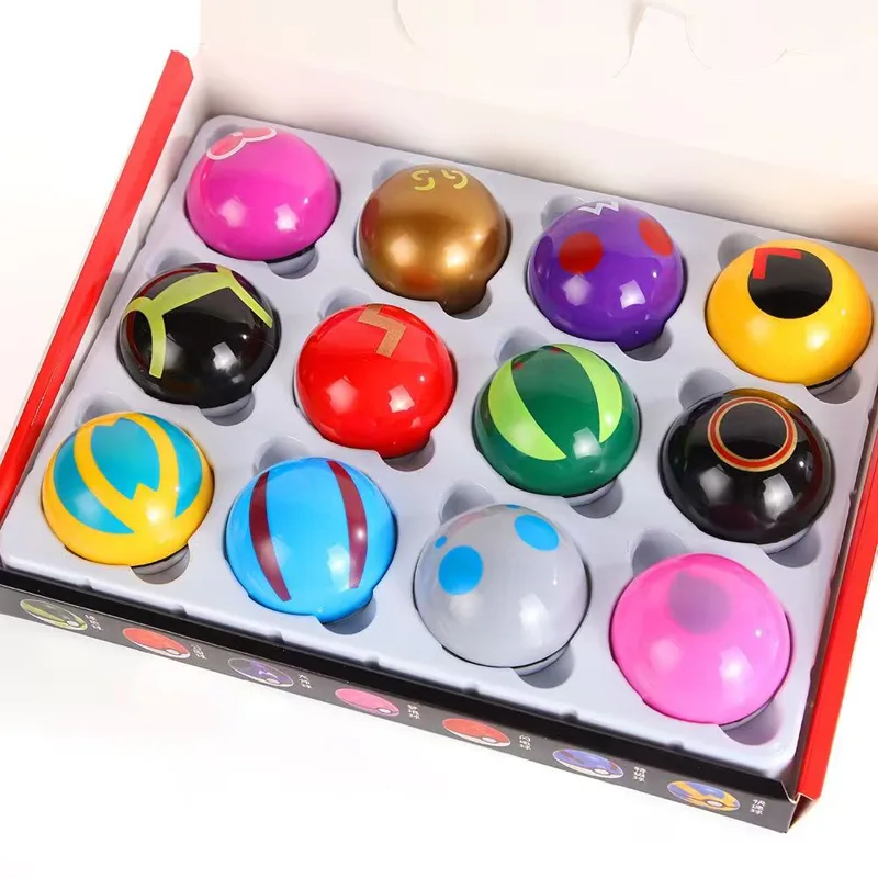 Vinyl Figure Blank - Pokemon-Figur, 12 Stück/Set, Pokéball, Actionfigur, Cartoon,