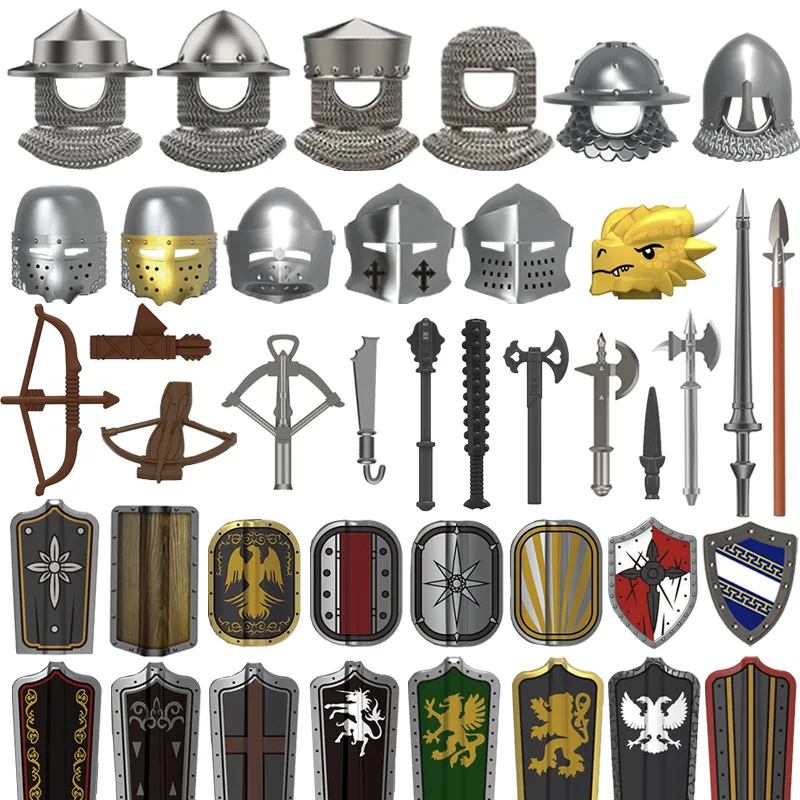 Lego Minifigure Holder - Mittelalterliche Burg Soldat Actionfiguren Baustein Empire
