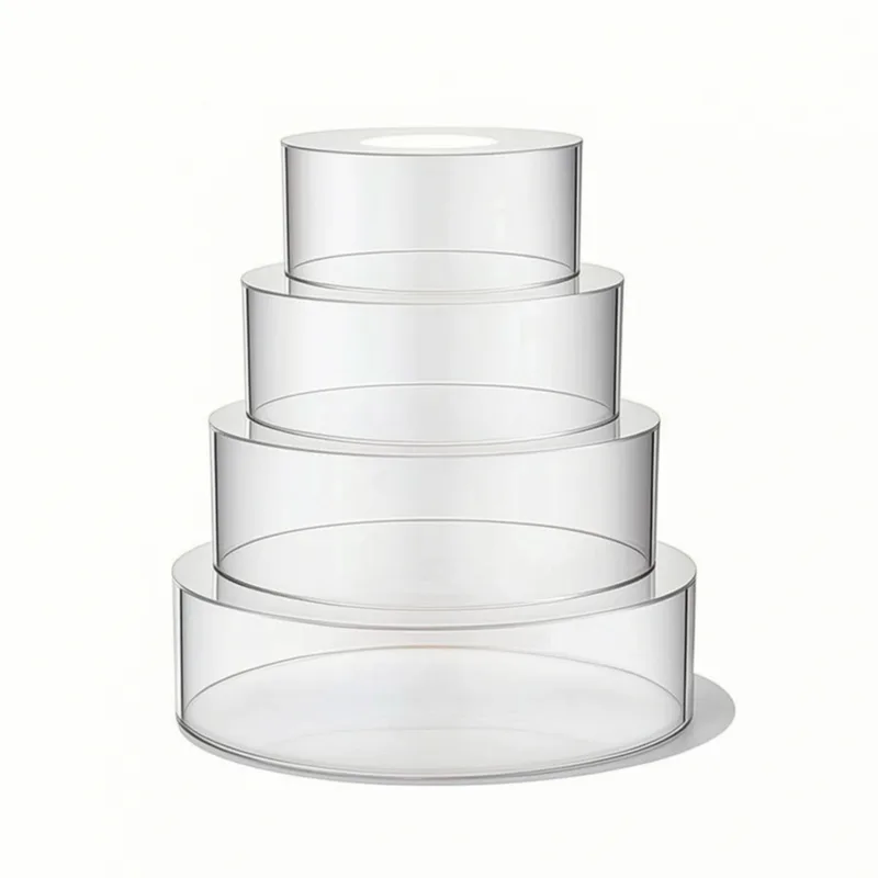 Display Risers Set - 4-teiliges Tortenpräsentations-Set Vielseitige Acryl-Displaybehälter Wiederverwendbare Einfach