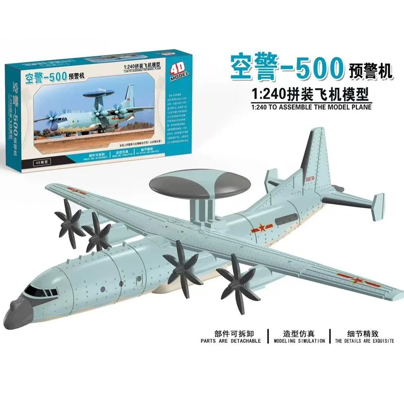 Model Airplane Plastic - 4D zusammengebautes Flugzeugmodell, Warnflugzeug im Maßstab