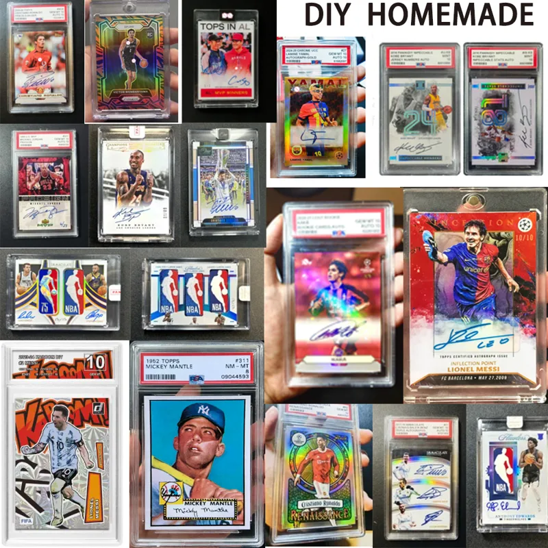 Graded Card Display - DIY selbstgemachte Fußball-Basketball-Sammelkarten-Bausteine Doncic Curry Messi