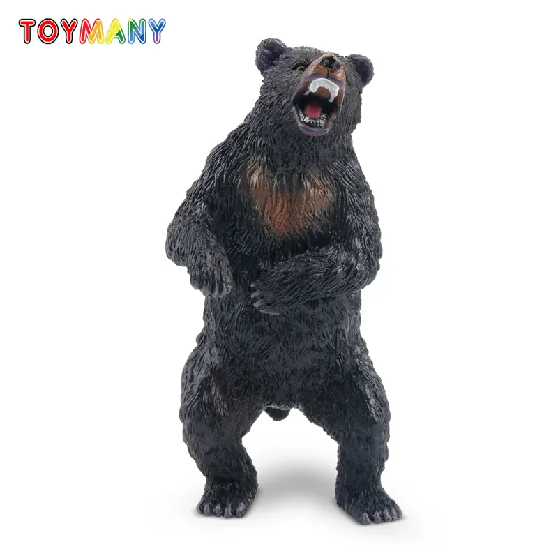 Action Figure Stand - Toymany Simulation Stehend Schwarz/Braun Bär Wildlife