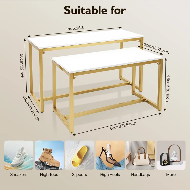Metall-Schuh- und Handtaschen- – Display Risers Set Bewertung und Preis