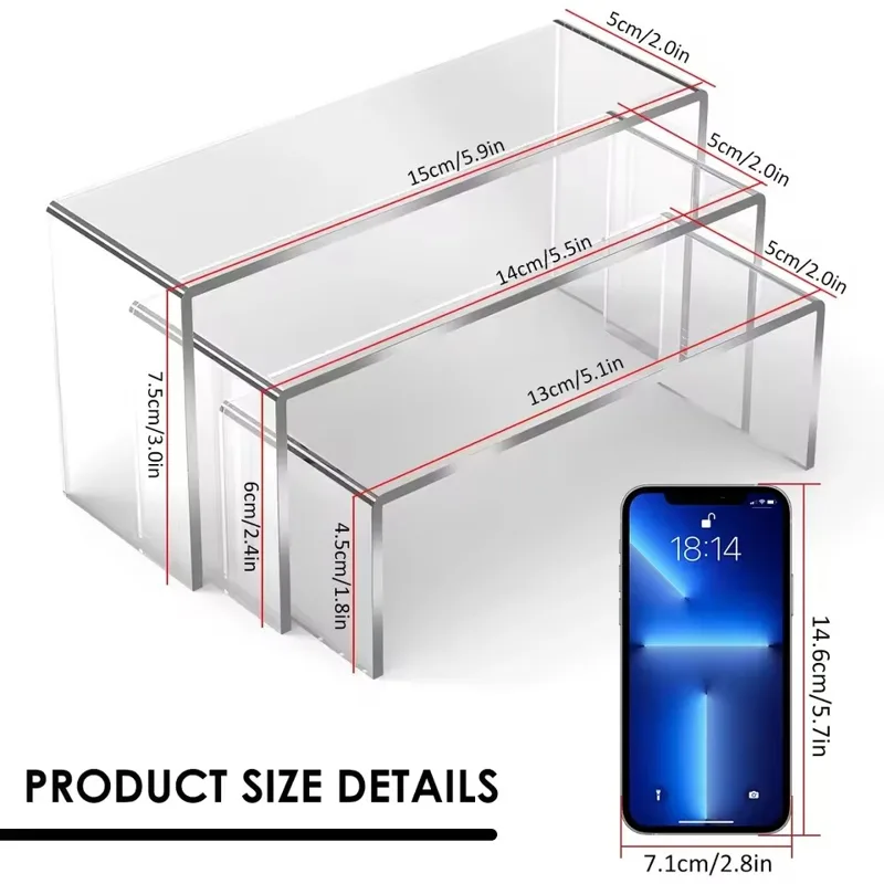 3/6/9/12 Stück Klarer Acryl-Au – Display Risers Set Bewertung und Preis