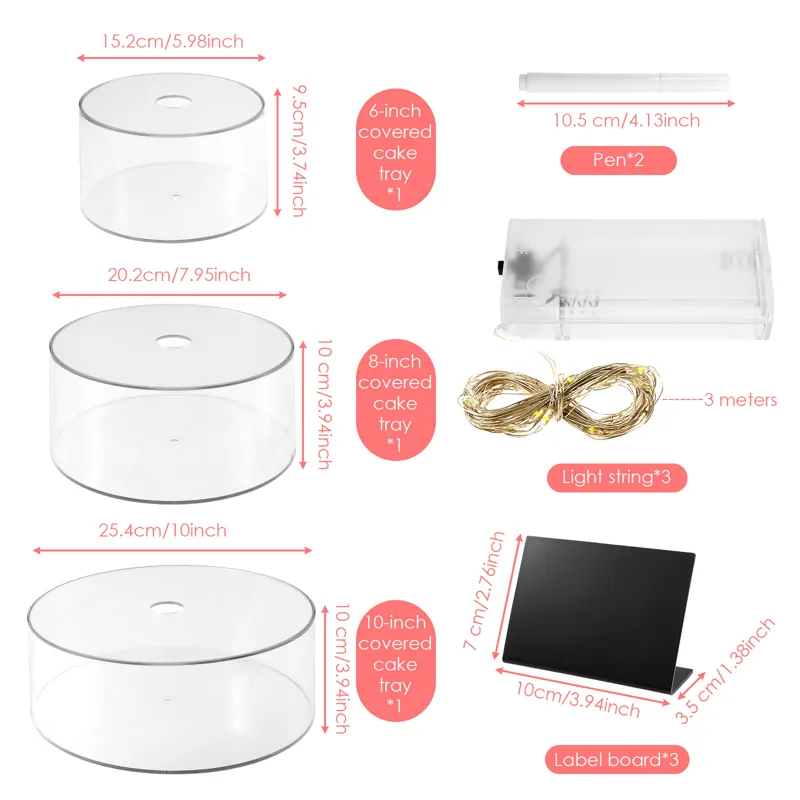 3/2Pcs Acryl Kuchen Display Bo – Display Risers Set Bewertung und Preis