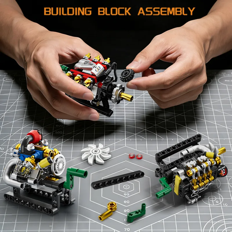 Mini-Motor 2/3/4/6/8 Zylinder  – Building Block Mini Bewertung und Preis