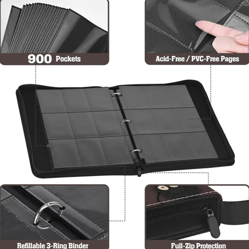 900-Fächer-Kartenalbum mit 50  – Card Penny Sleeve Bewertung und Preis