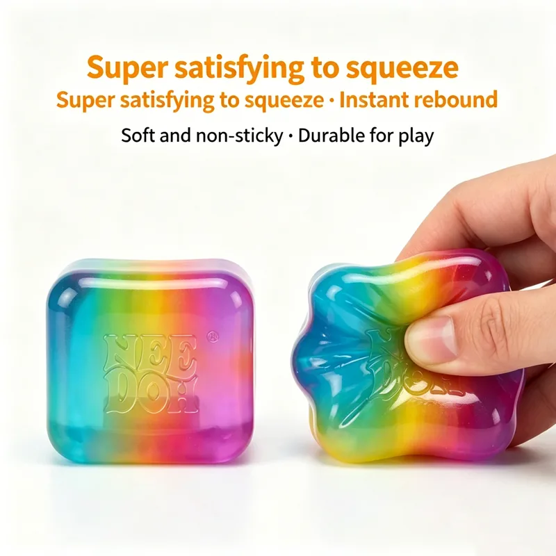 Schylling NeeDoh Regenbogen-Wü – Fidget Cube Original Bewertung und Preis